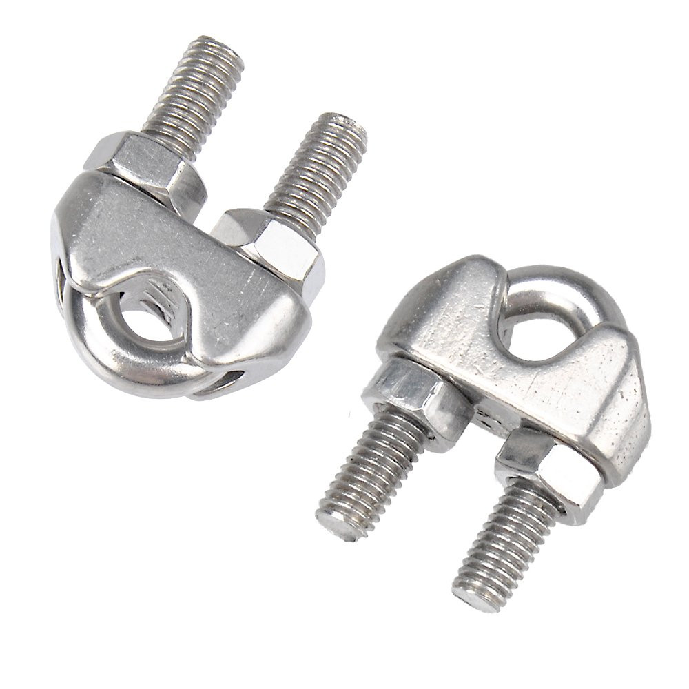 20PCS 3/16 Inches M5 Stainless Steel Wire Rope Cable Clip Clamp