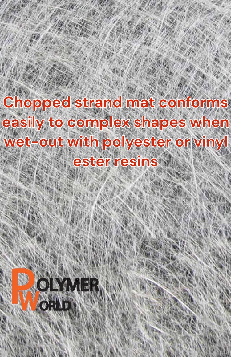 Polymer World Fiberglass 1.5X50X3 Yard Chopped Strand Mat for Boat, Automobiles