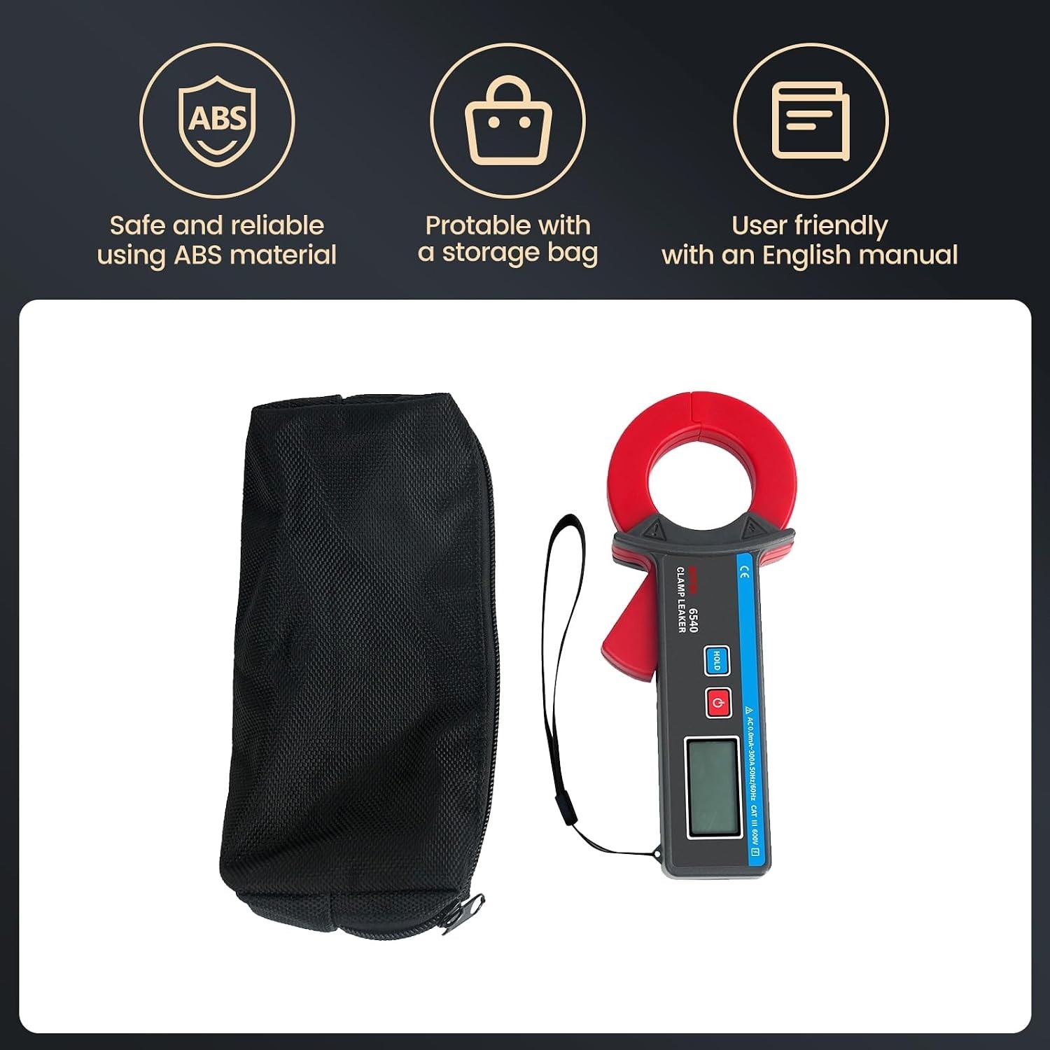 High Precision 6540 Low Current Clamp Meter, 10µA Resolution, 300A Max