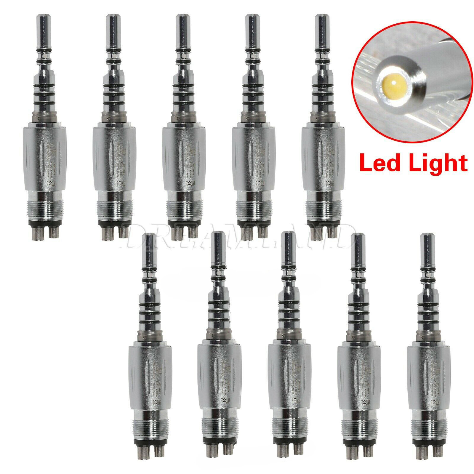 1-10* Kavo Style Dental 4 Hole LED Quick Coupler for Fiber Optic Handpiece OR