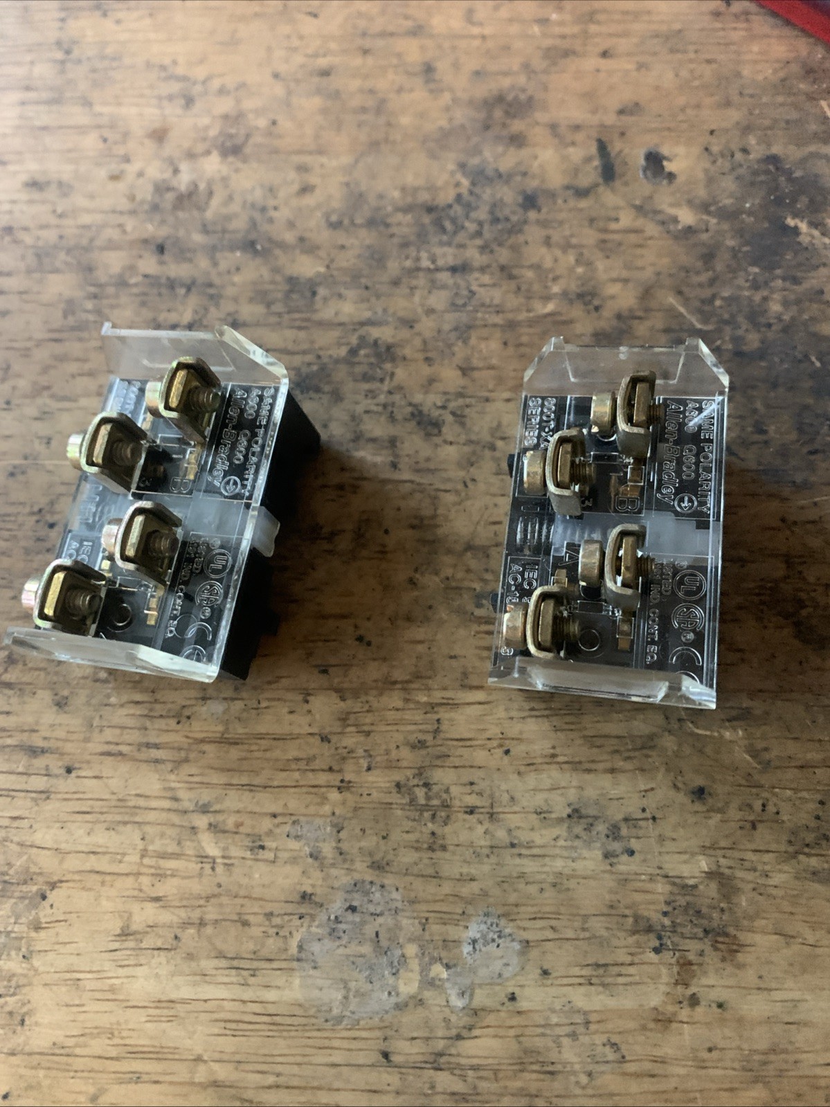 AB ALLEN BRADLEY 800T-XA SERIES D CONTACT BLOCK HEAVY DUTY 600V LOT OF 2
