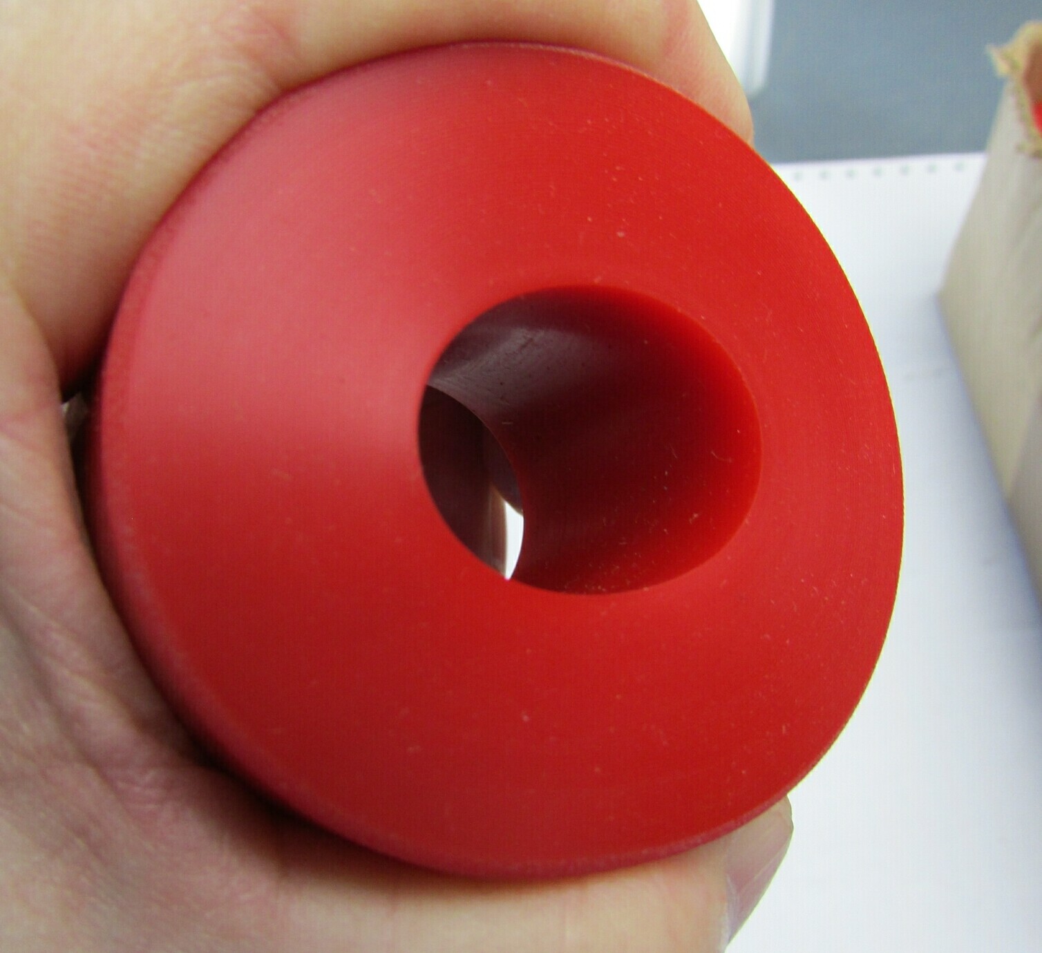 Red Resilient Urethane Bushings Shock Mounts Pucks 2.277″ OD x .956″ ID x 1.249″