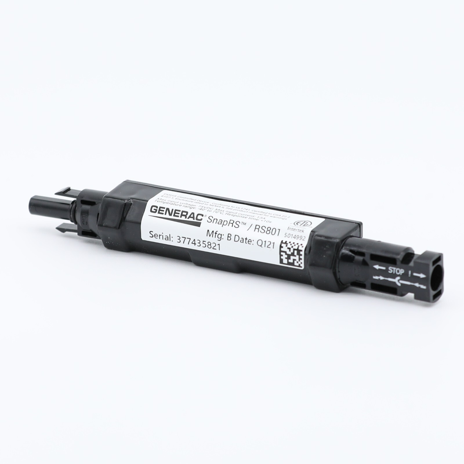 Generac SnapRS RS801 Inline Disconnect Devices APKE00011