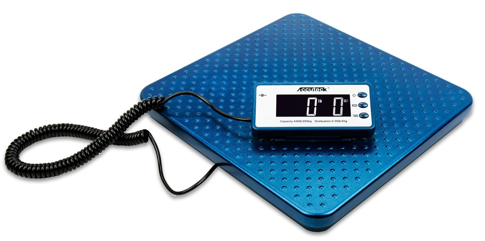 Digital Postal Scale 440lb Capacity Metal Platform Remote LCD Shipping Scale