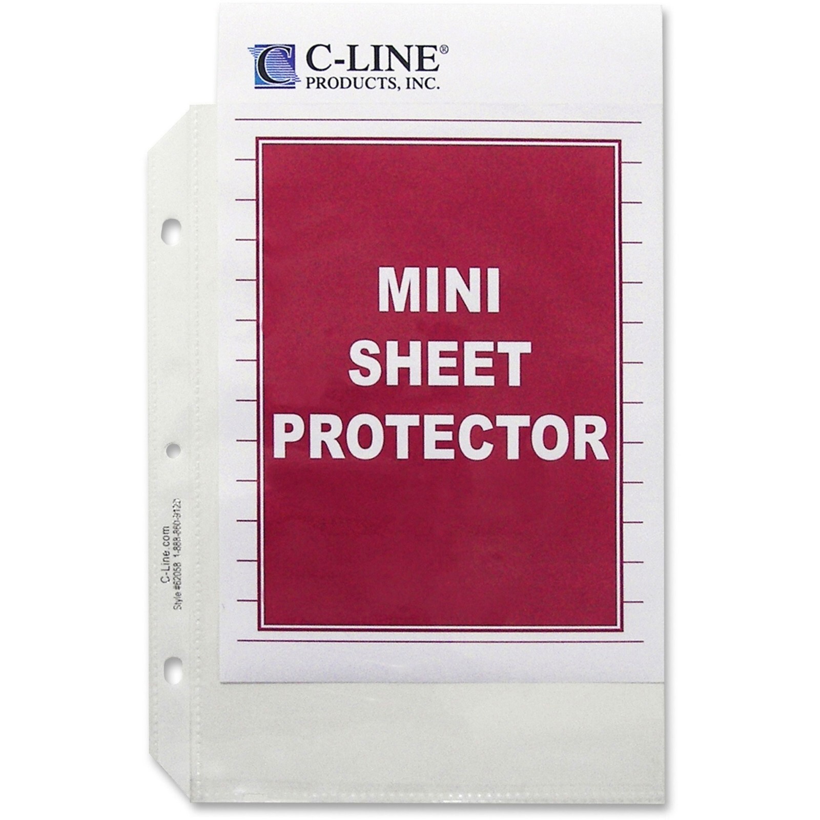 C-Line 62058 Top Loading Sheet Protectors Heavy Weight 5-1/2 x 8-1/2″ Box of 50