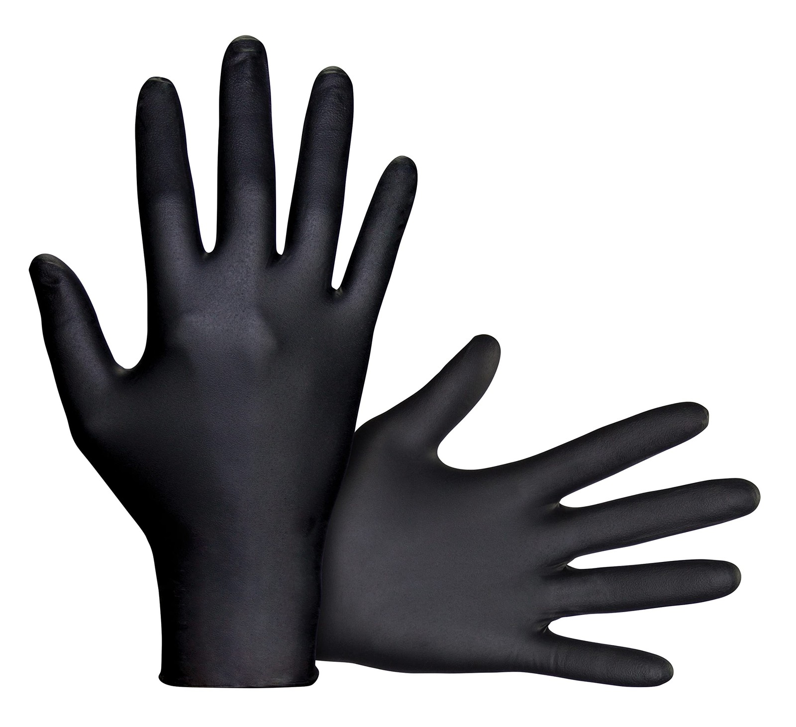SAS Safety 66518 Raven Powder-Free Disposable Black Nitrile 6 Mil Gloves, Lar…