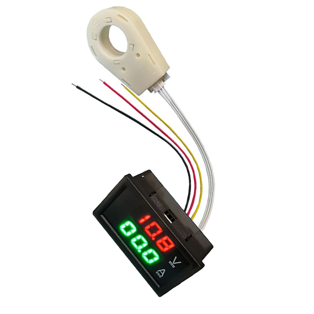 100A 0.1A Hall Current Voltmeter Dual Digital Display DC 5V-100V DC 0-300V ± NEW