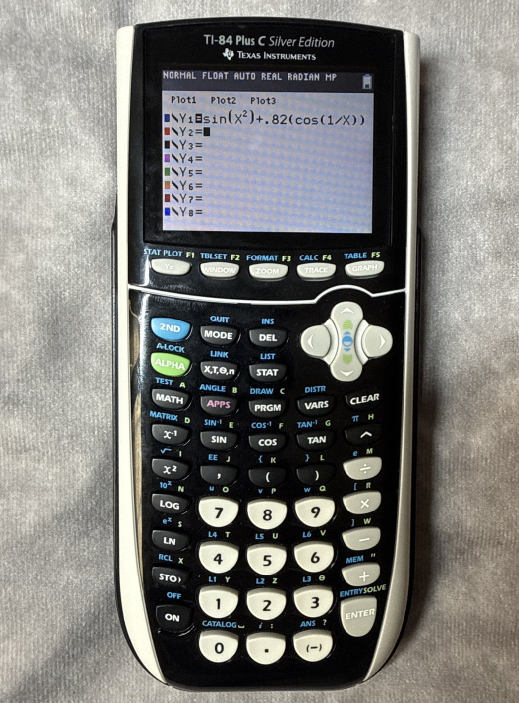 Texas Instruments TI-84 Plus C Silver Edition Graphing Calculator w Cover