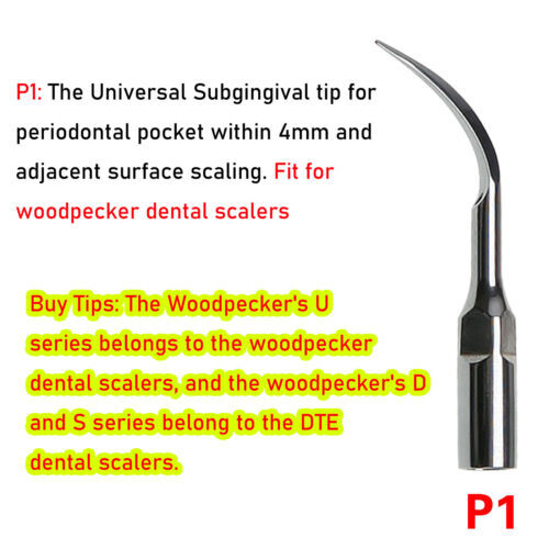 Dental Ultrasonic Piezo Scaler Perio Tips P1 Fit EMS/Cavitron Handpiece XBYUS