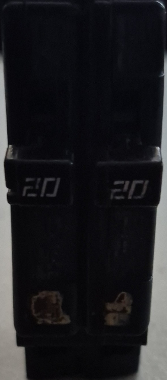 20A 2-Pole Tandem Circuit Breaker Black Analog/Mechanical 1-Pack