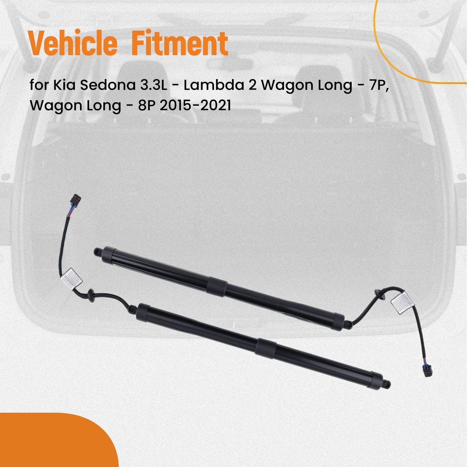 2pcs Rear Trunk Tailgate Lift Supports Struts Shocks For Kia Sedona 3.3L 2015-21