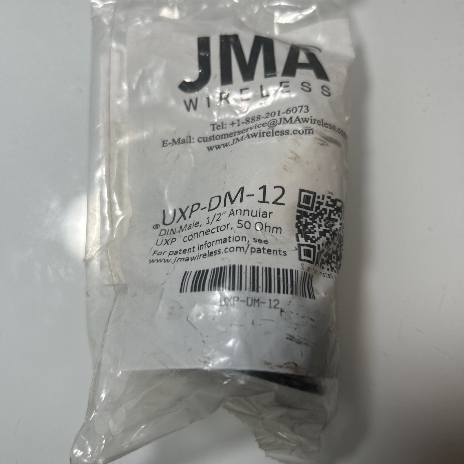 JMA UXP-DM-12, 1/2″ Annular, 50 Ohm, Male UXP Connector
