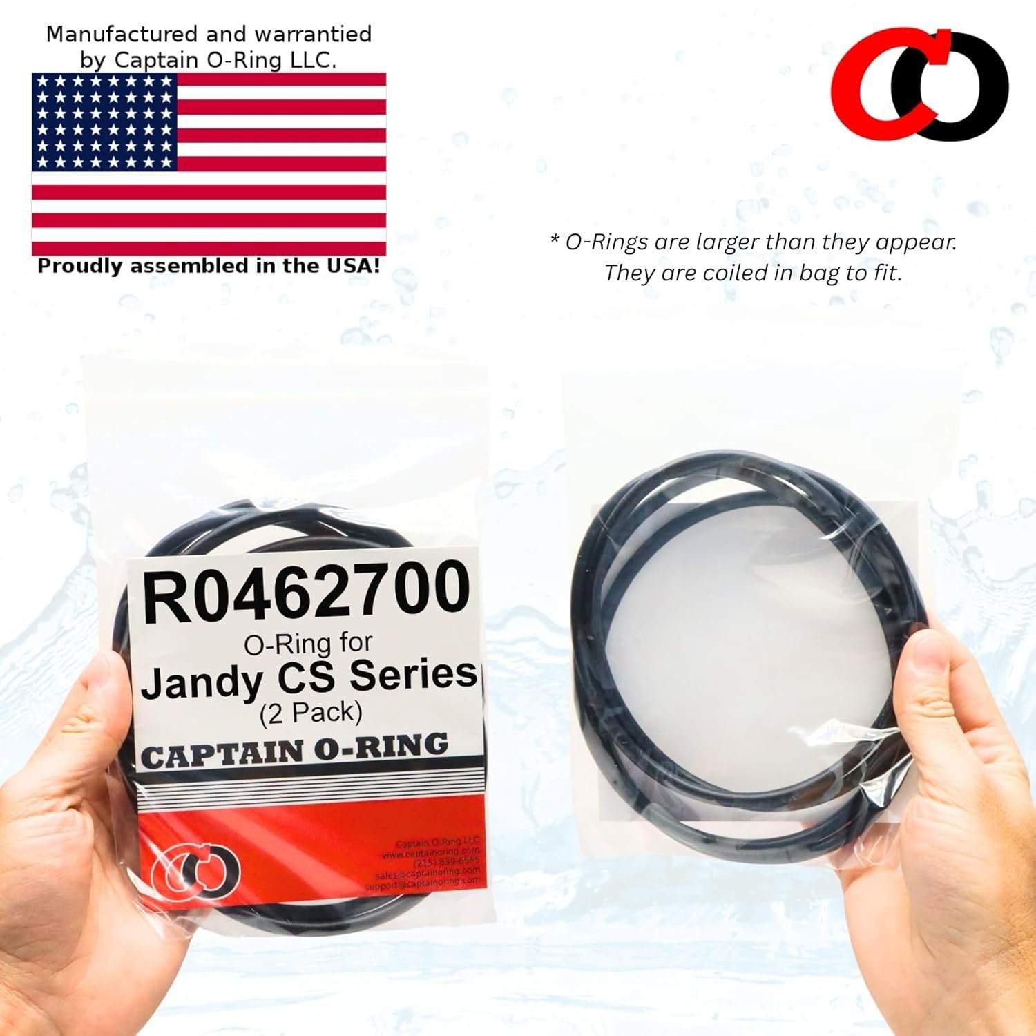 R0462700 Tank O-Rings for Jandy Zodiac CS100 CS150 CS200 CS250 Filter (2 Pack)