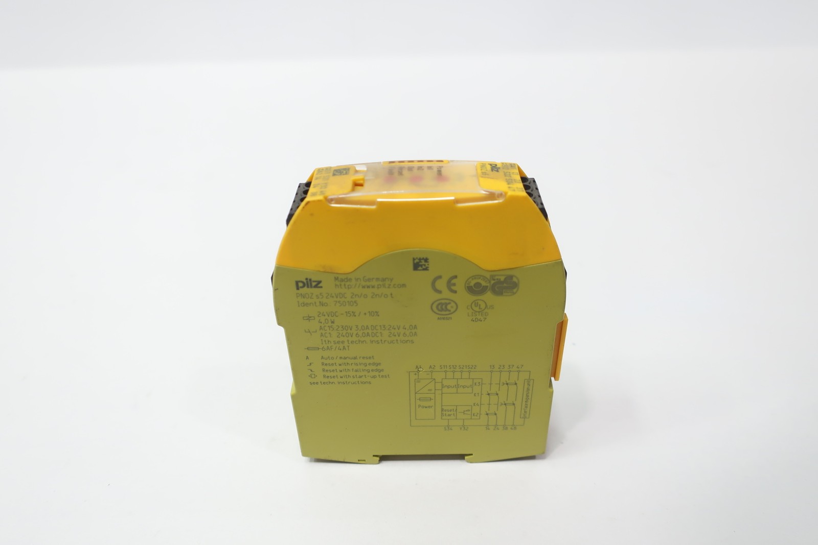 Pilz PNOZ S5 24VDC 2N/O 2N/OT 750105 Safety Relay 230v-ac 24v-dc
