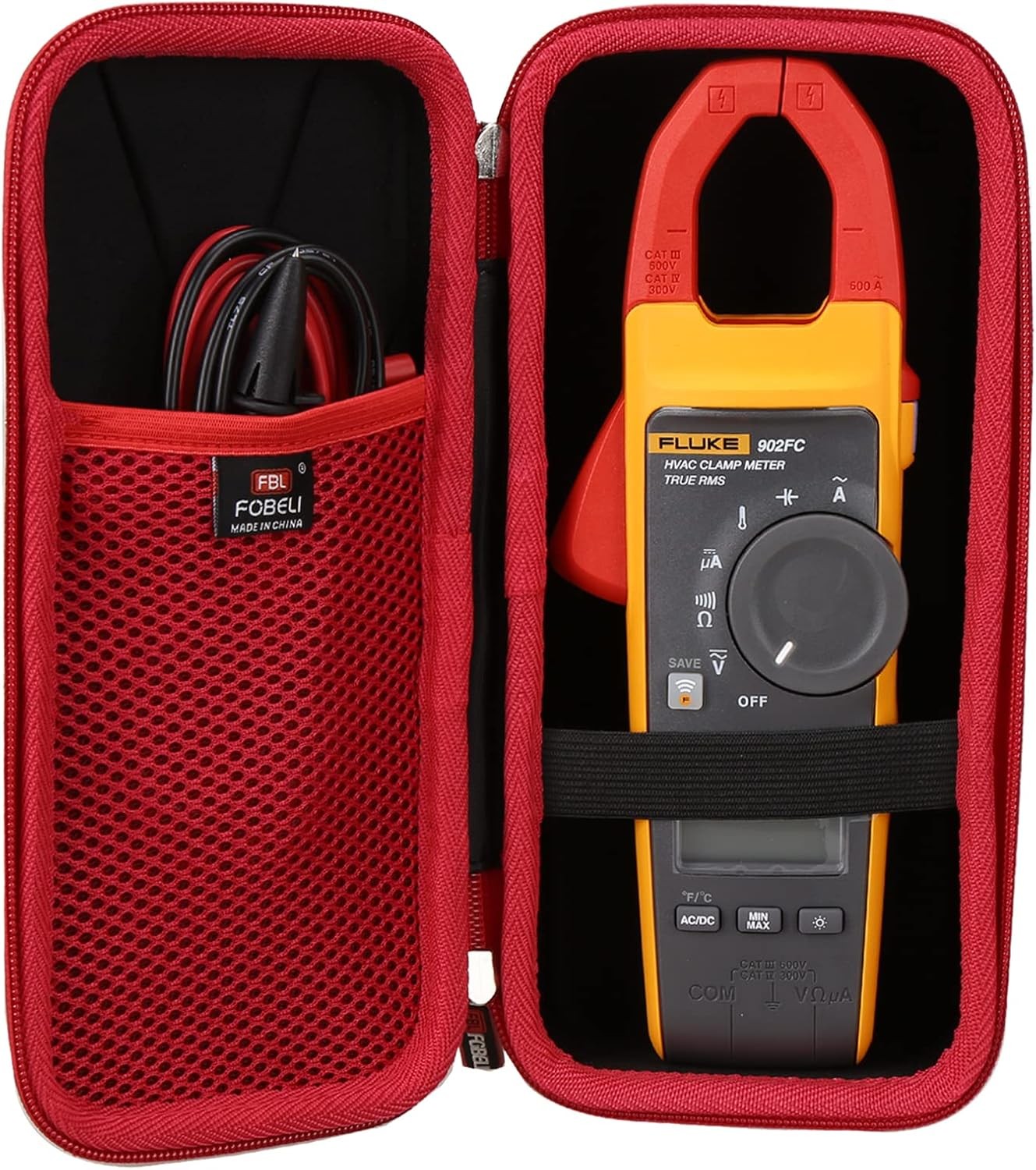 FBLFOBELI EVA Hard Case for Fluke 323 324 325 302 303 305 902 FC Multimeter Clam