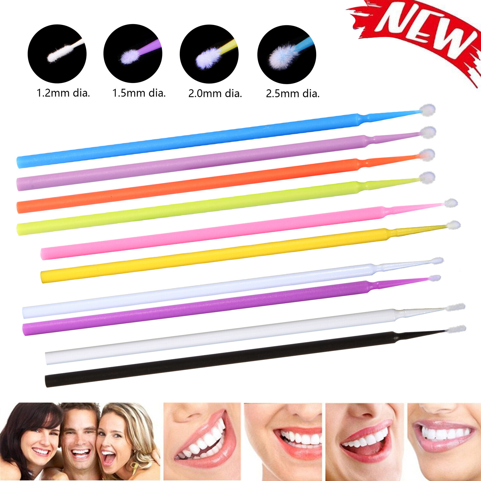 400 Micro Brushes Applicators Microbrush Dental (Regular, Fine, Super Fine) Eye