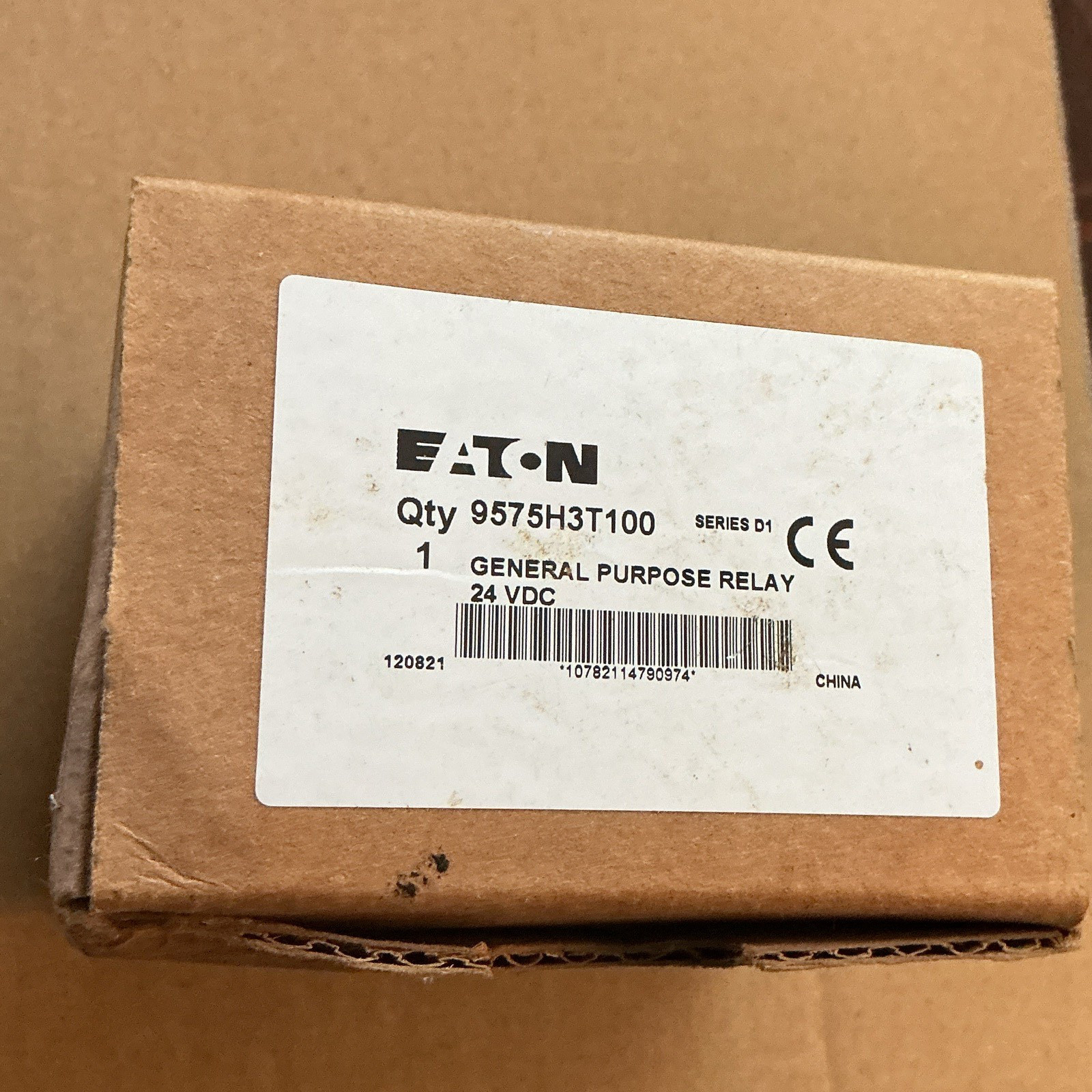 Eaton 9575H3T100 General Purpose Relay 24 VDC DPST 4-Pin 10A CE