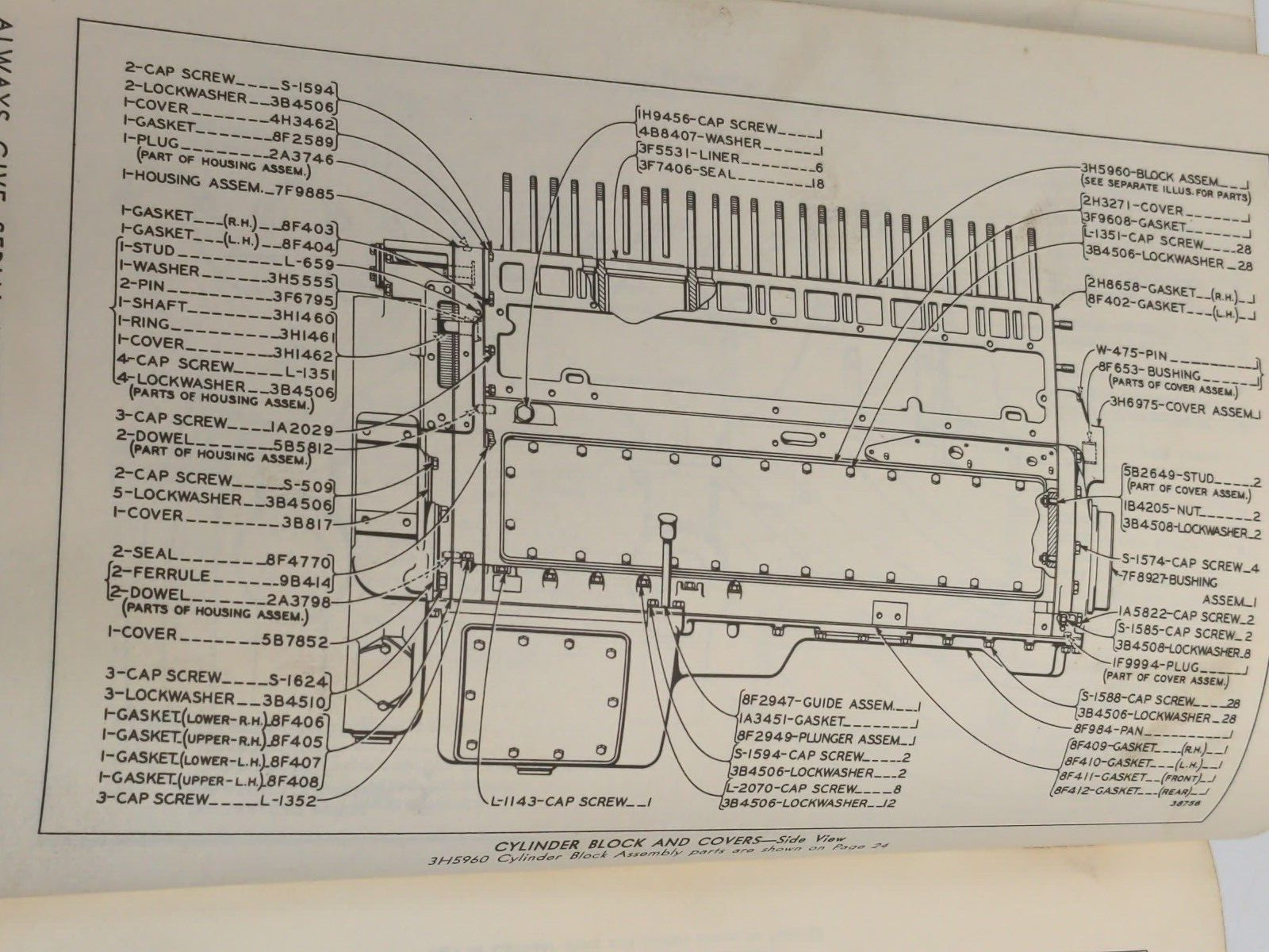 CAT Caterpillar DW21 TRACTOR Parts Catalog Book Manual S/N: 8W1061 – 8W1720