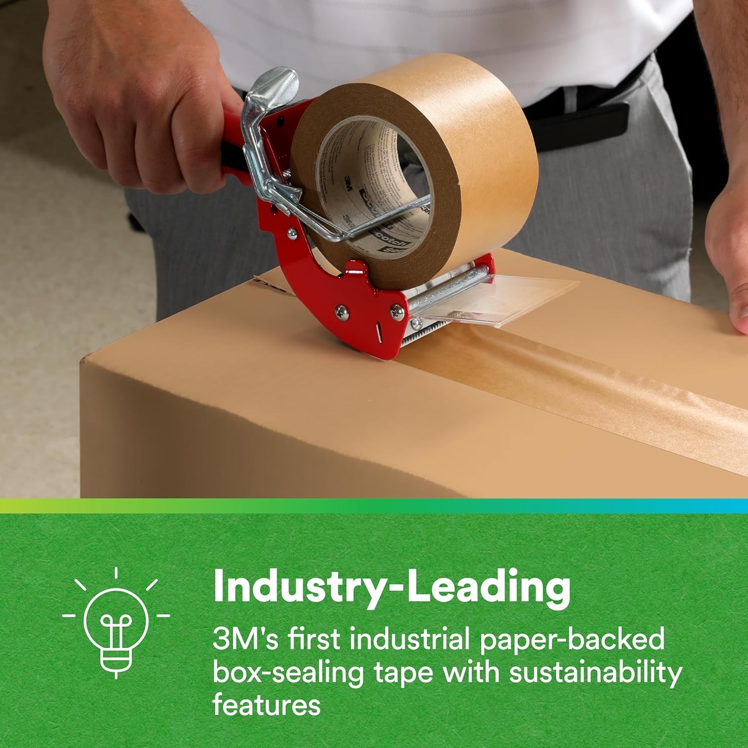 Scotch 570 Paper Box Sealing Tape 1.9in x 55yd Brown Shipping Roll