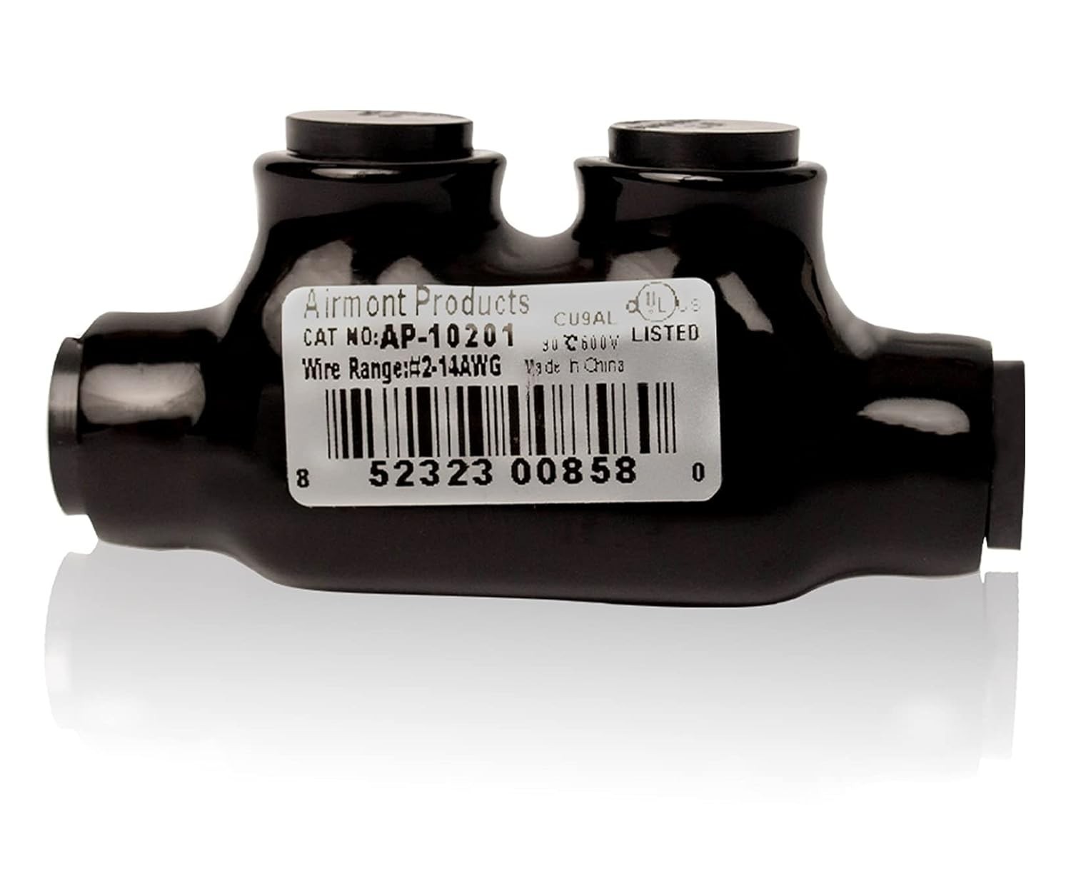 4 Pack Black In-Line Splice Connector 2/0-6 Wire Oxide Inhibitor