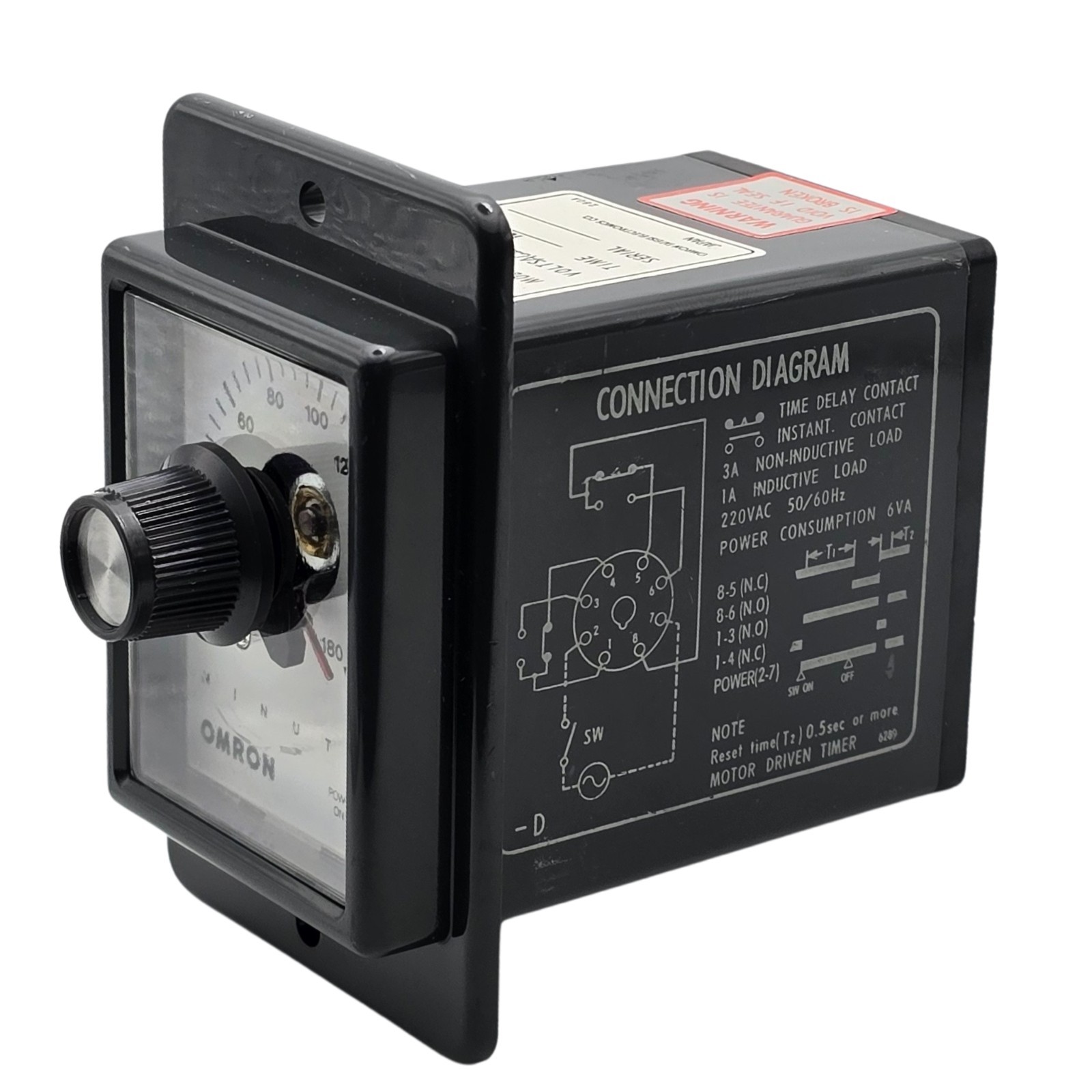 Omron STP-MYD-A1 120V AC 0-180 Minute Adjustable Time Delay Relay