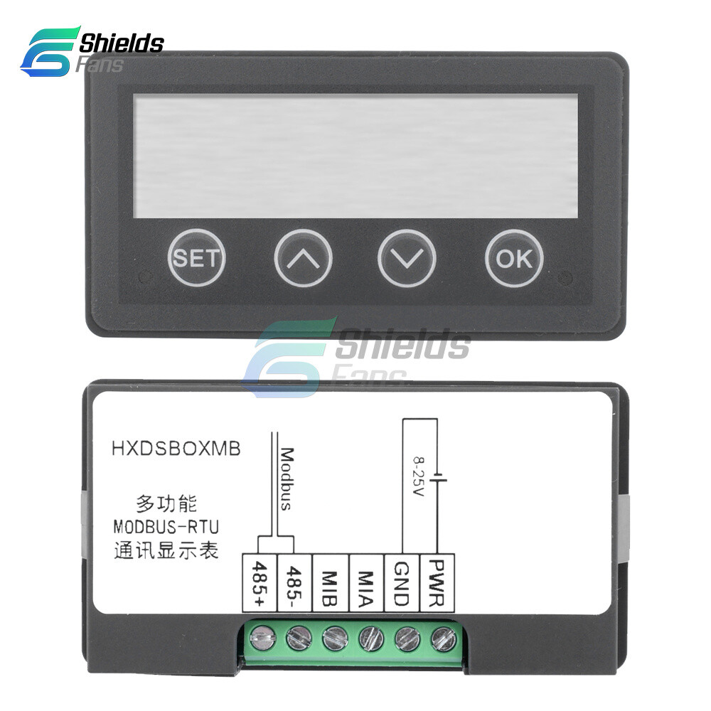 MODBUS-RTU Communication Display Meter RS485 Master-Slave-Monitorable DC 8-25V