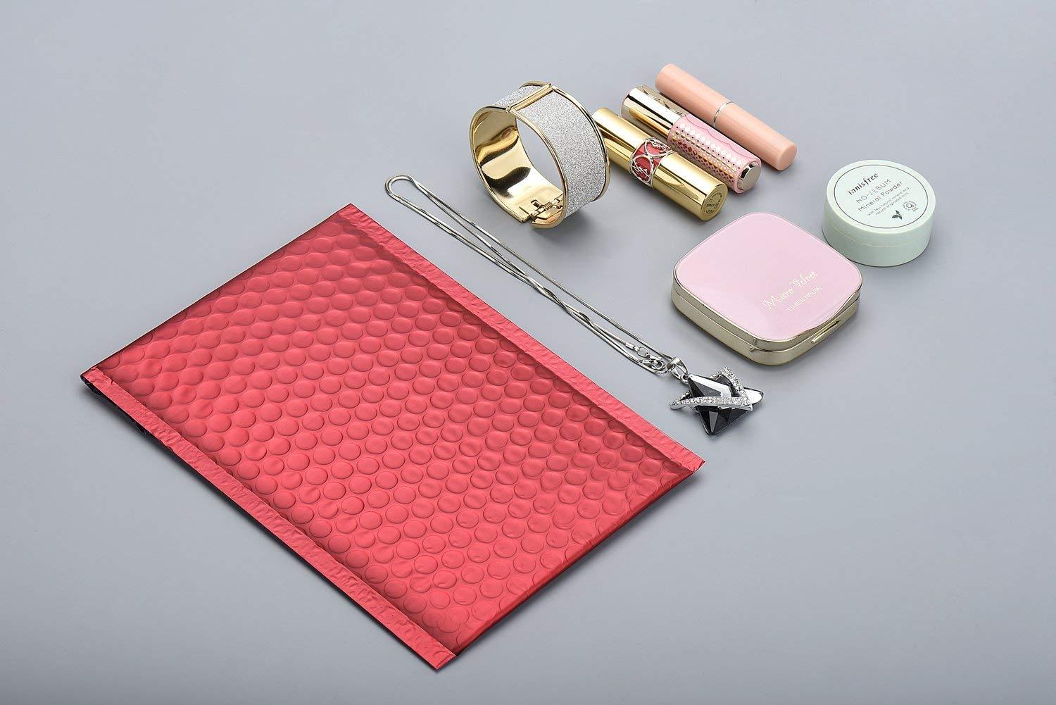 #000 Matte Metallic Colorful Poly High Bubble Mailers Envelopes 4×8 (Inner 4×7)