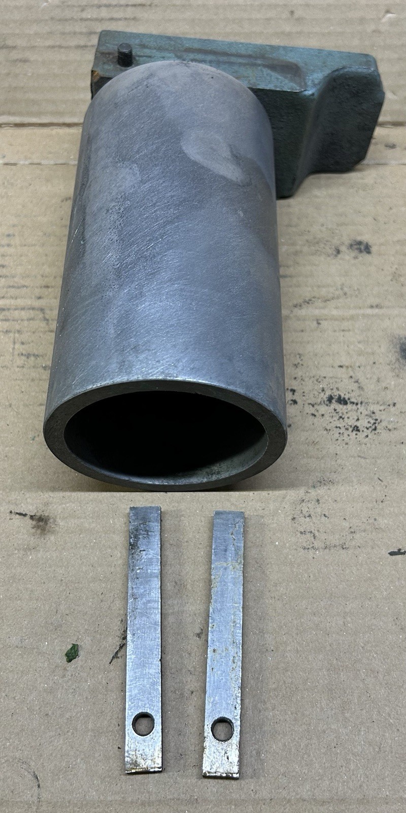 Wilton or Dayton 6 X 48 upper idler drum with guide bars, model 3Z855