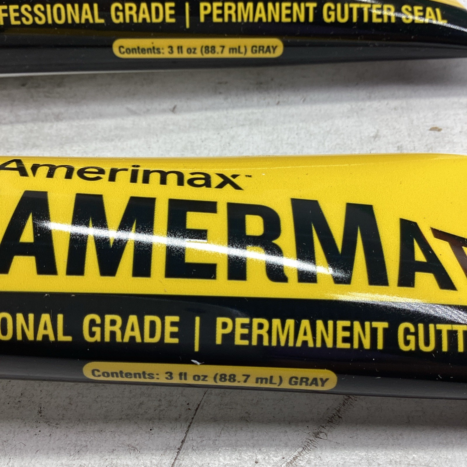 Lot of 3 Amerimax SeamerMate Professional Grade Permanent Gutter Seal 3oz Gray