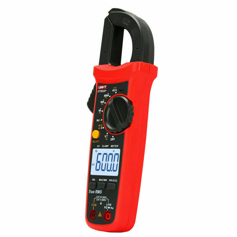 UNI-T UT202A+ Data Hold 600A AC Voltage AC Current Resistance Clamp Meter