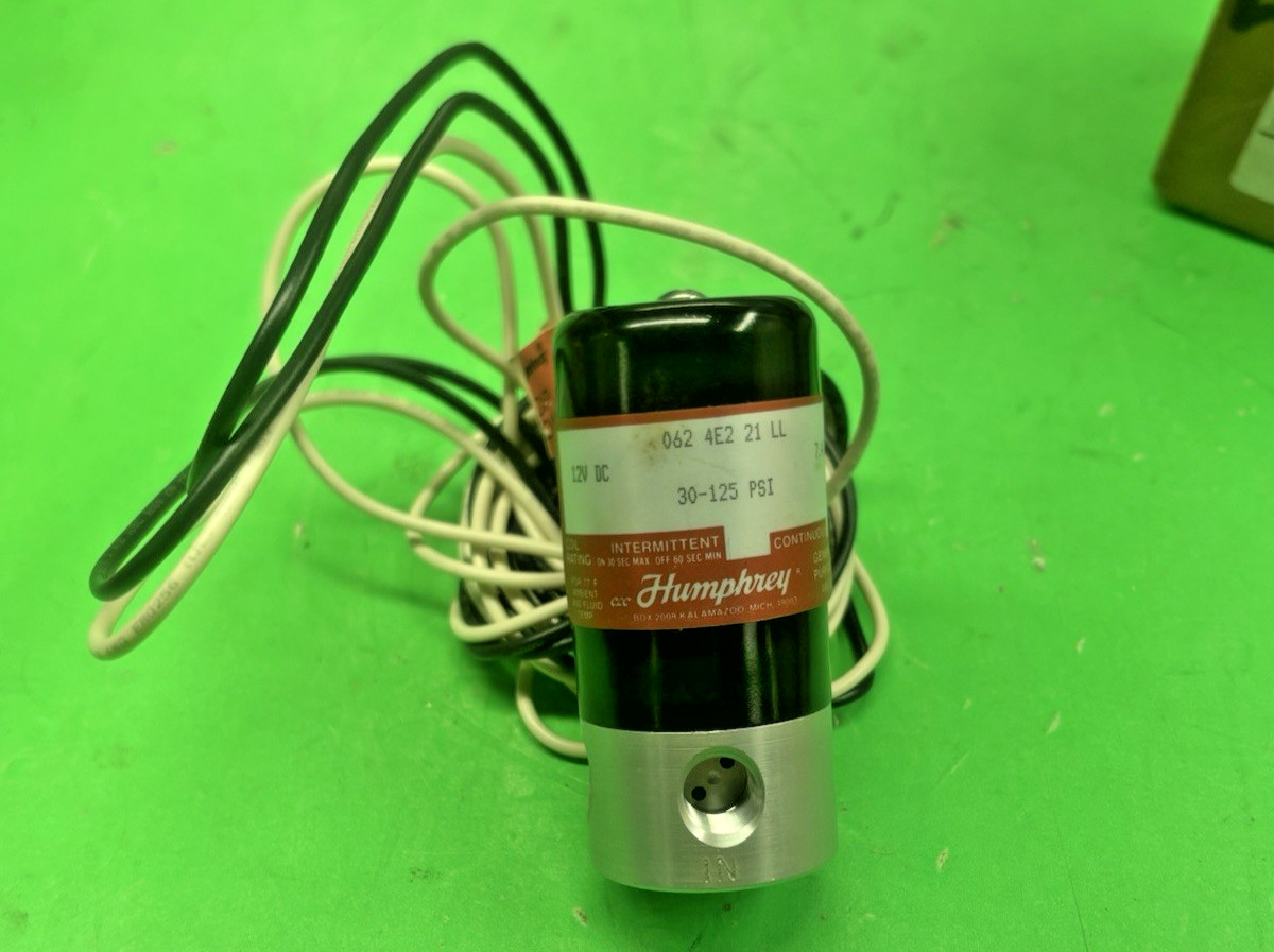 NEW HUMPHREY 062-4E2-21-LL DIRECTIONAL SOLENOID VALVE 12VDC 7.4W 30-125PSI⚡FS⚡