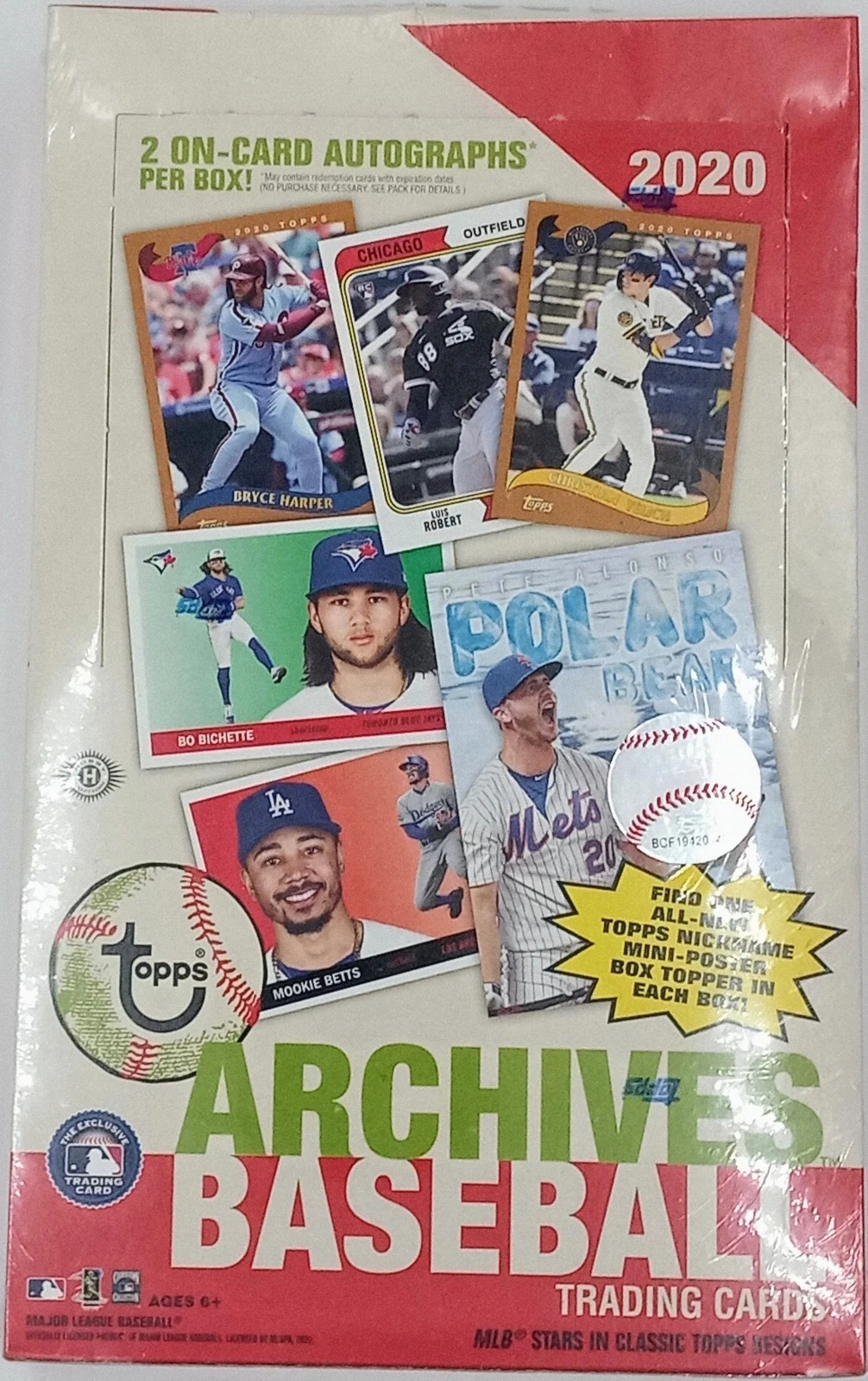 2020 Topps Archives Baseball Factory Sealed Hobby Box
