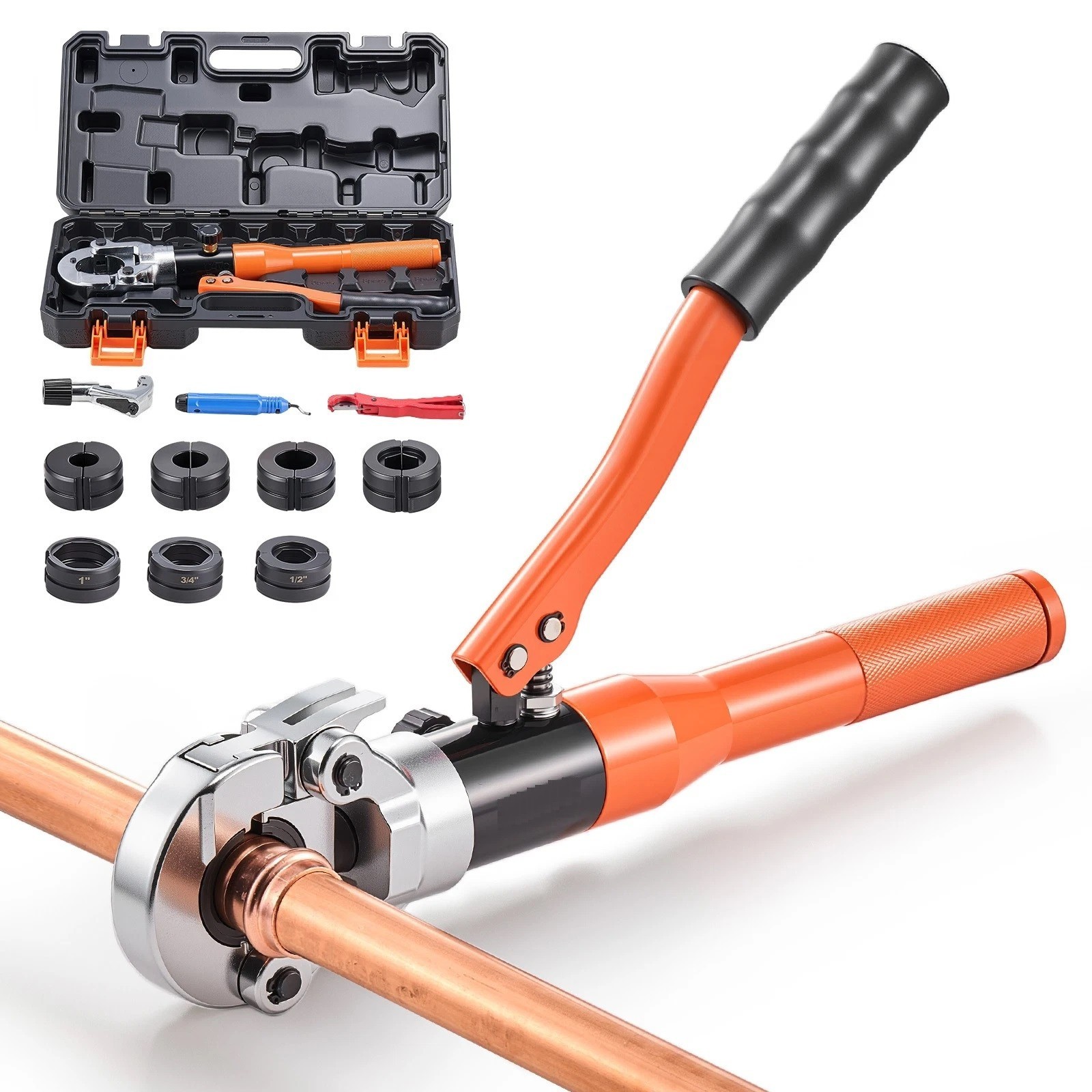 Copper Pipe Crimping Tool Hydraulic Driven Press Tool with 8 Jaws