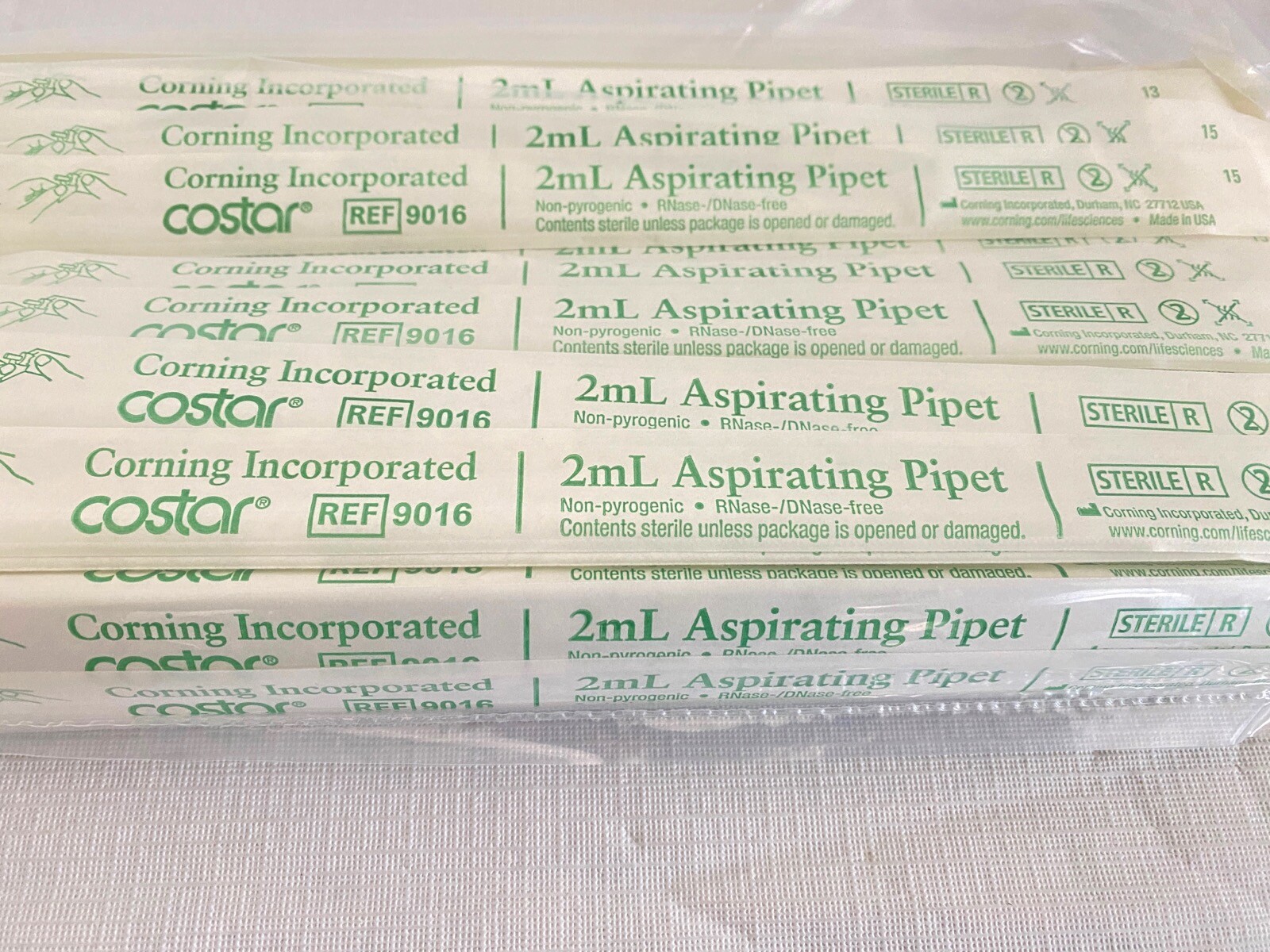 (200/Cs) CORNING Costar 2mL Polystyrene Aspirating Pipettes 277mm Length 9016