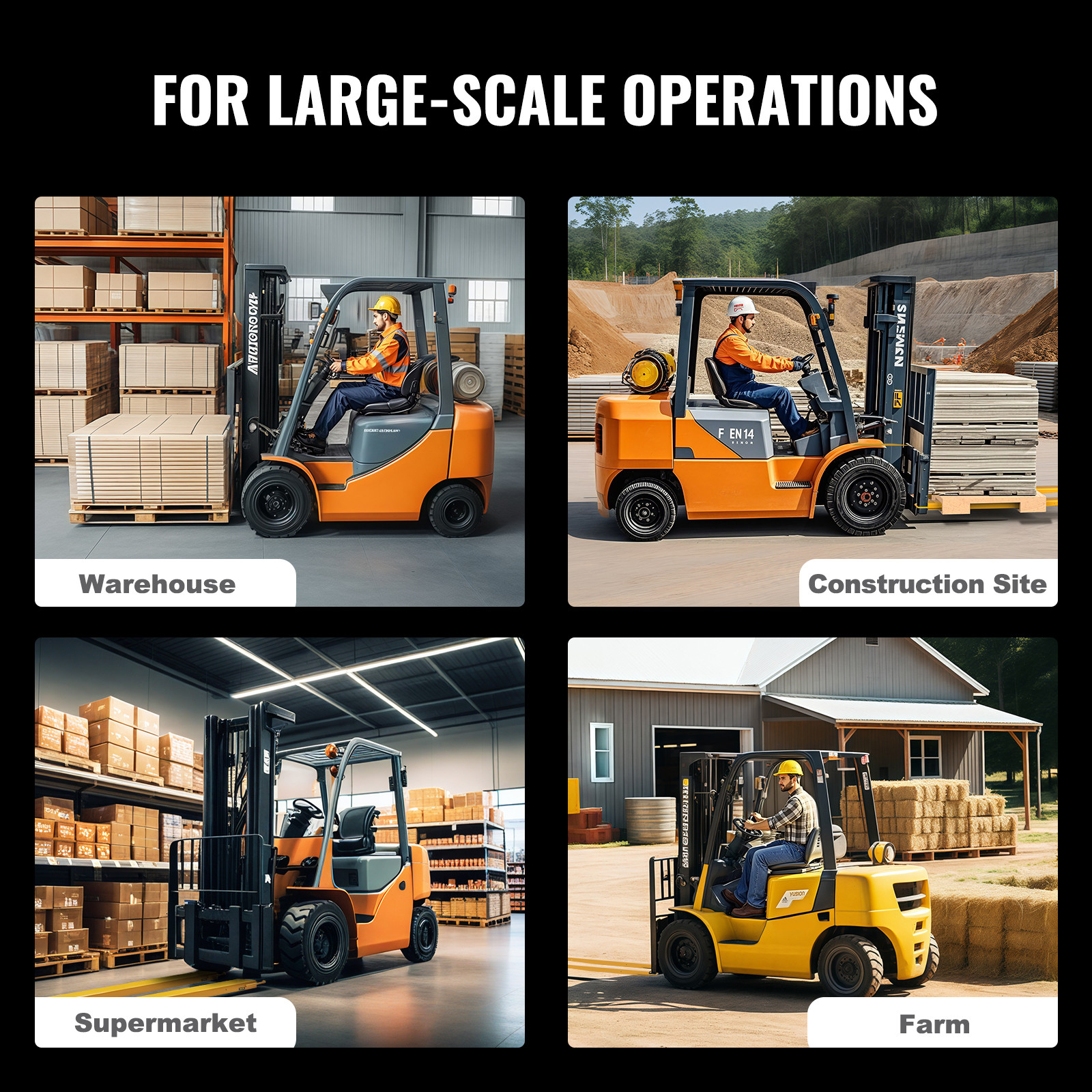 VEVOR Pallet Fork Extensions Forklift Extensions 84″ x 4.5″ Heavy Duty Steel