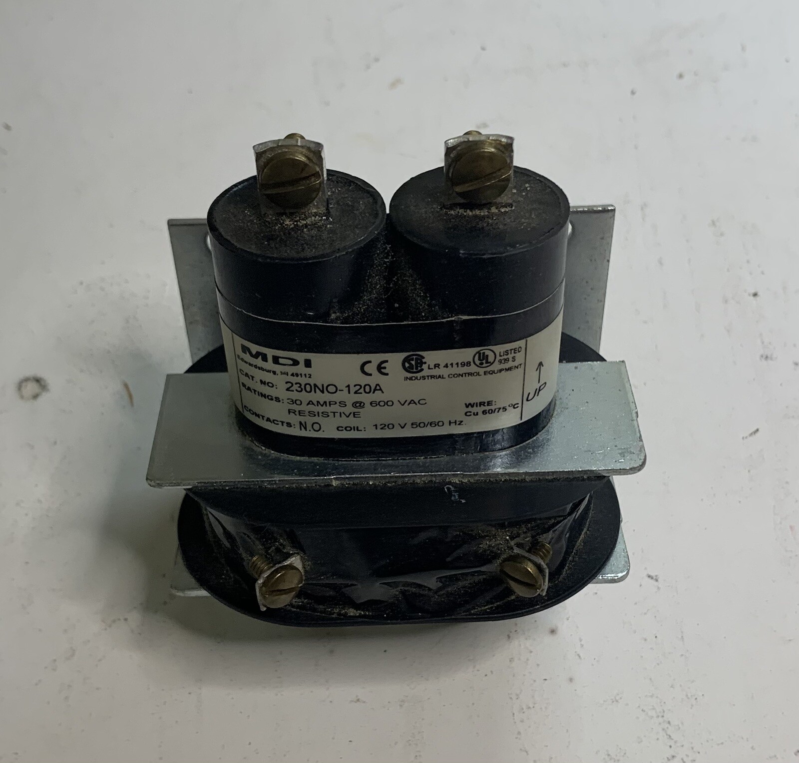 MDI 230NO-120A 230N0-120A Contactor 30A, 600VAC 120V 50/60HZ