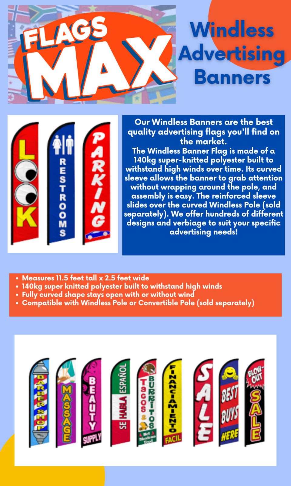 Oil Change Muffler Tires Variation Windless Full Sleeve Advertising Banner Flags
