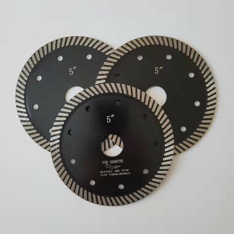 3 Pieces 5″ Diamond Turbo Cutting Blade – Granite and Other Stones