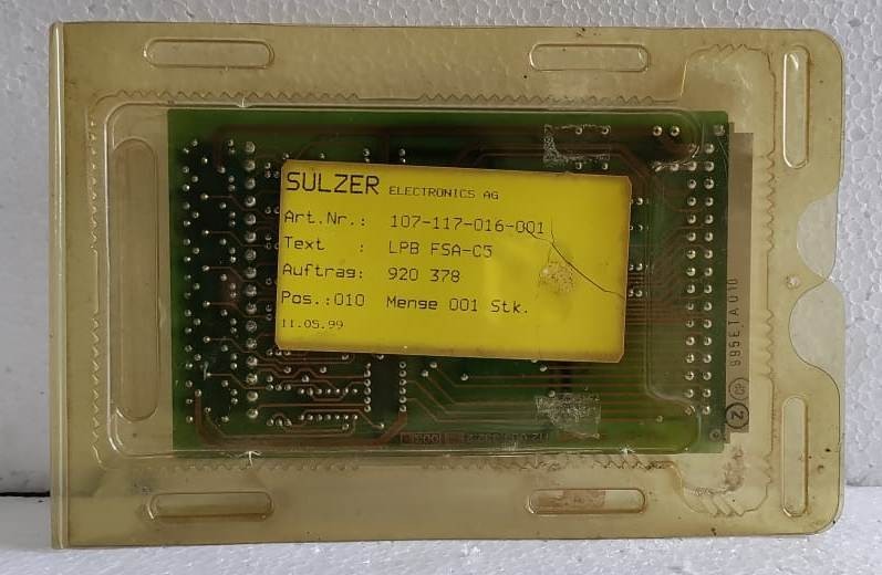SULZER Electronics AG LPB FSA-C5 PCB Board Art No 107-117-016-001