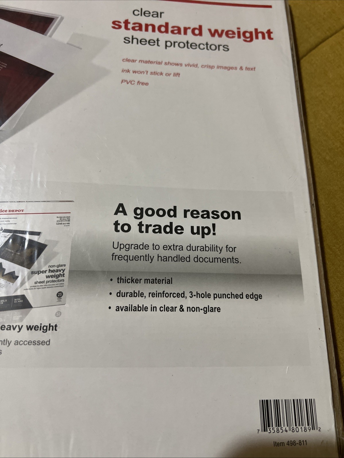 Sheet Protectors 100ct Standard Weight 2.4mil Clear 8.5″x11 & 3 Ring Off.Dep. 🎁