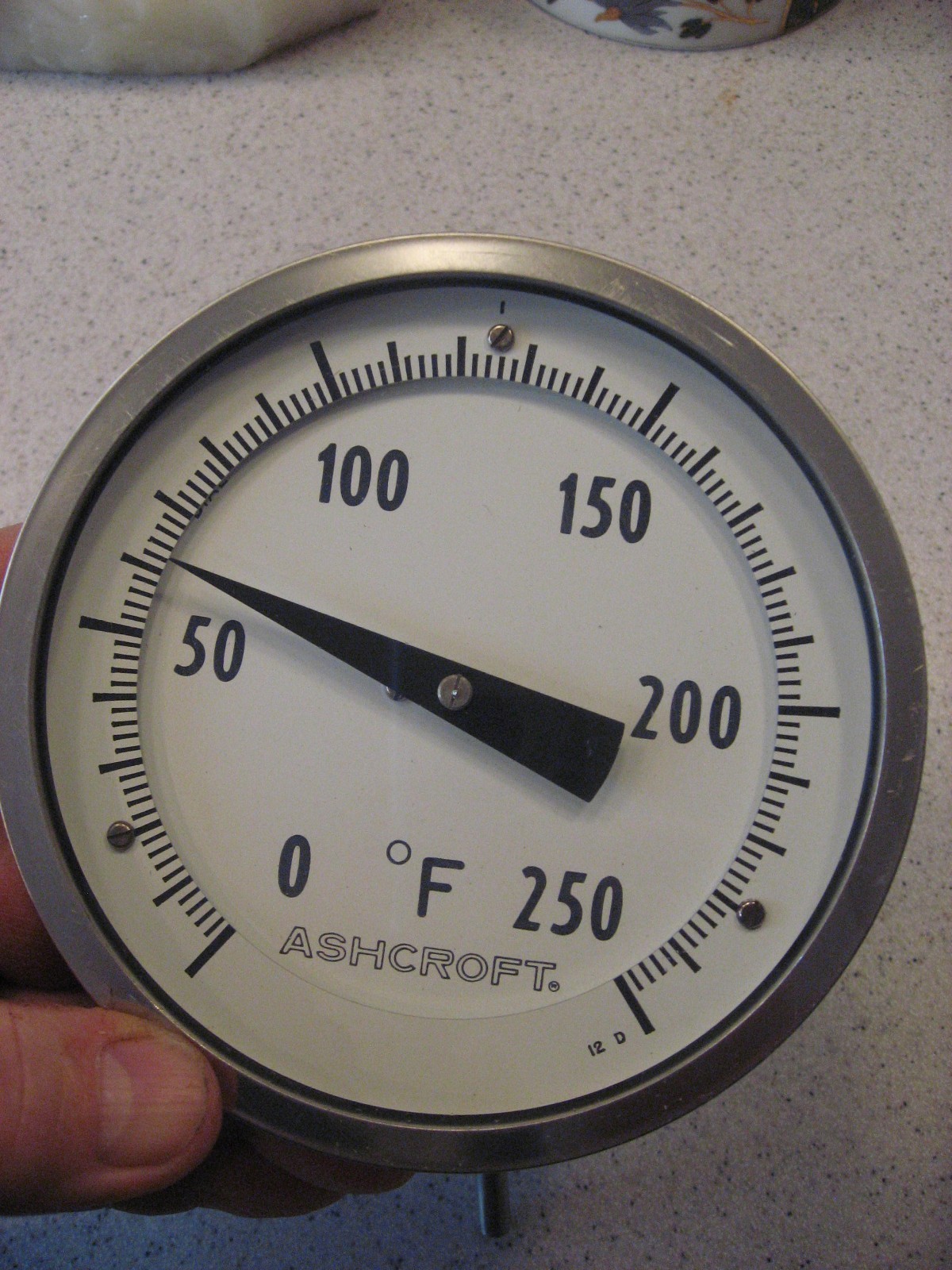 Ashcroft 90-Degree 5″ Dial Temperature Gauge from 0 – 250 Degrees Fahrenheit