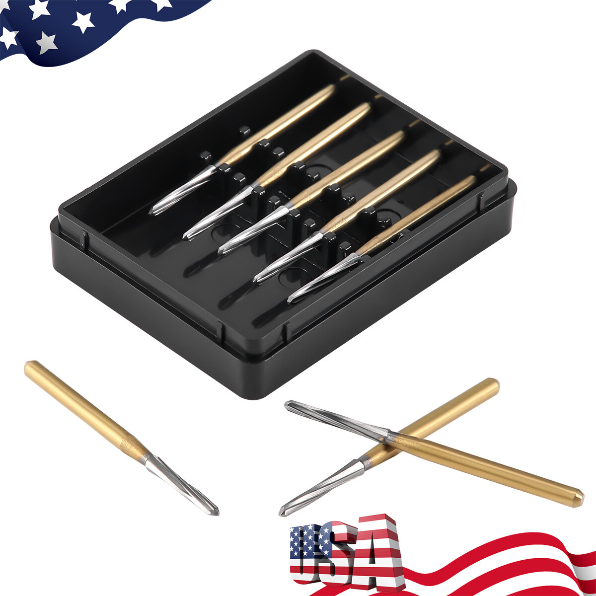 Dental Endo ENDO-Z Tungsten Carbide Burs FG Round Bur High Speed 21/25/28mm