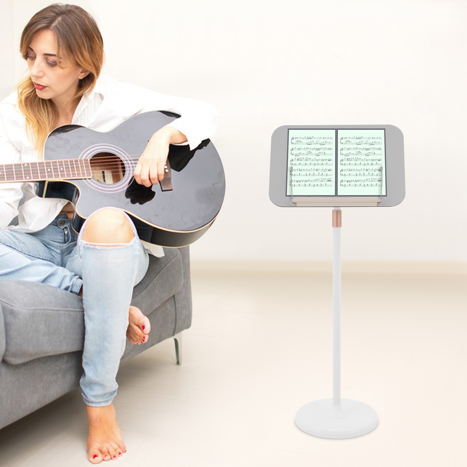 Floor Lectern Podium Stand for Speech Presentation Adjustable Height for Laptop