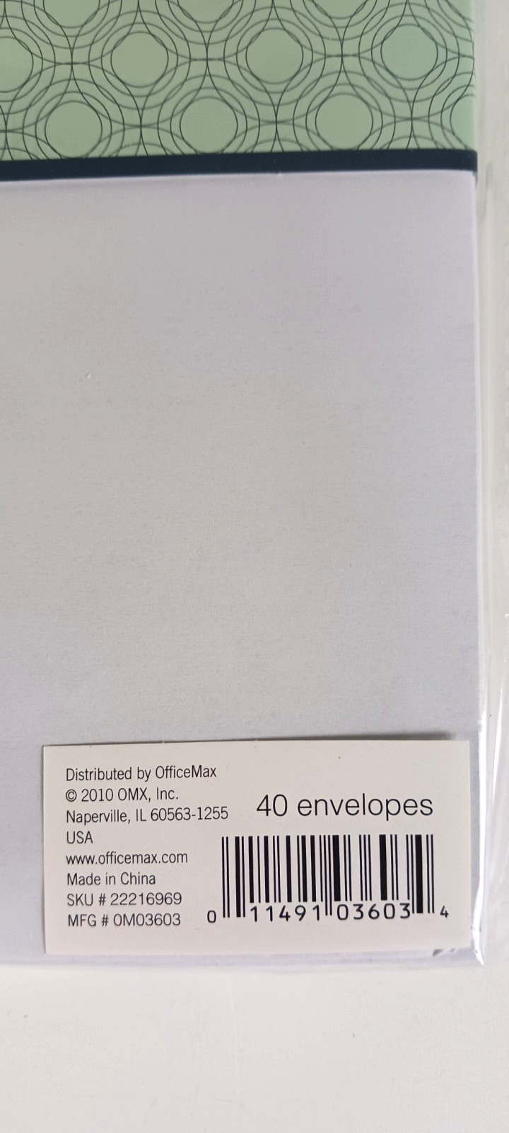 No. 10 Envelopes, Canterbury White, 3/40 packs = 120 pcs.