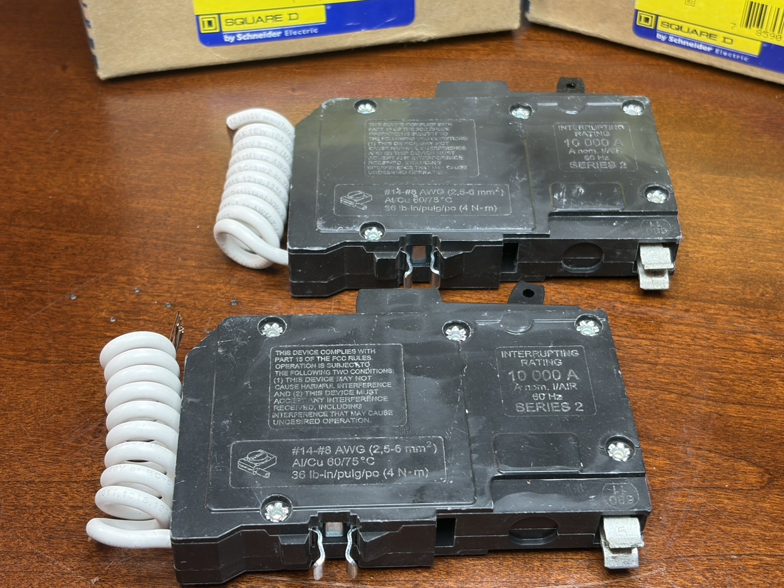 Set of 2X QO120GFI SQUARE D QO 1P 20A GFCI CIRCUIT BREAKER PIGTAIL QWIK-GARD