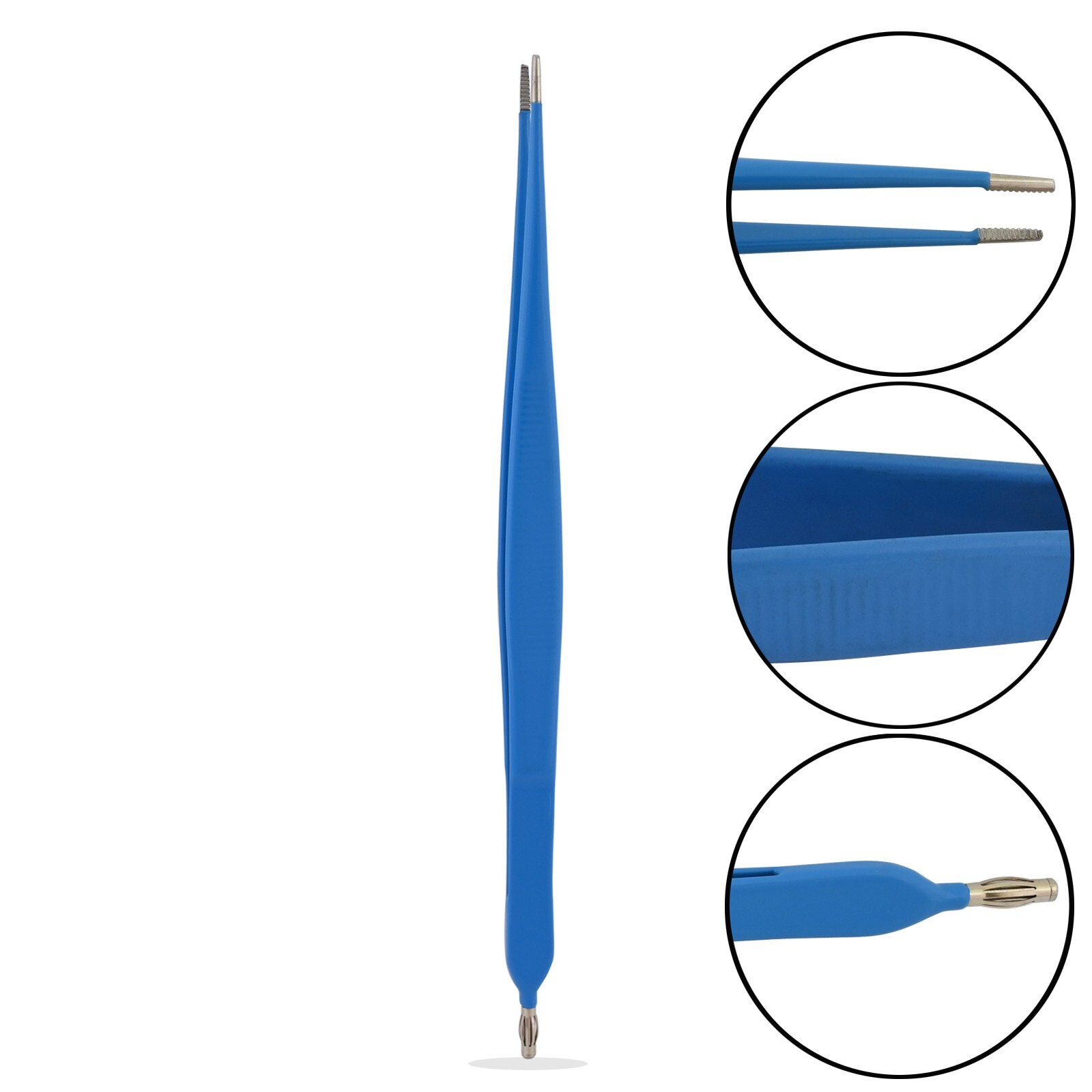 Straight Monopolar Forceps Reusable Electrosurgical 20cm Length 1.5mm Tip EL-106