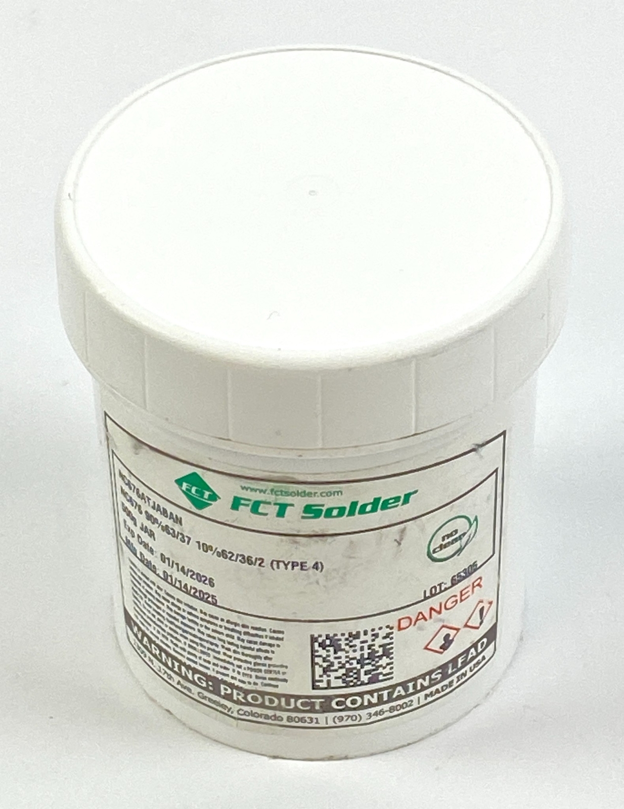 FCT Solder NC676 High Temp Solder Paste Type 4 500g Jar Set of 2