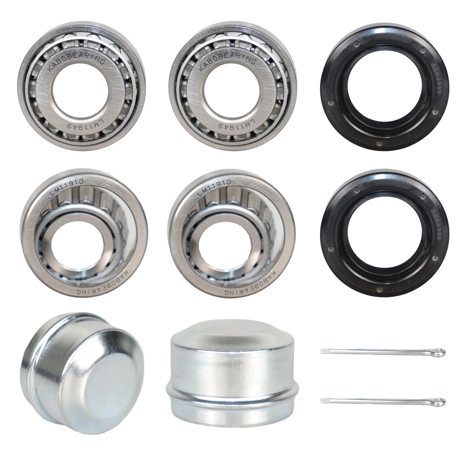 2 Set Fits 3/4 inch Axles Trailer Wheel Hub Bearings Kit LM11949 LM11910