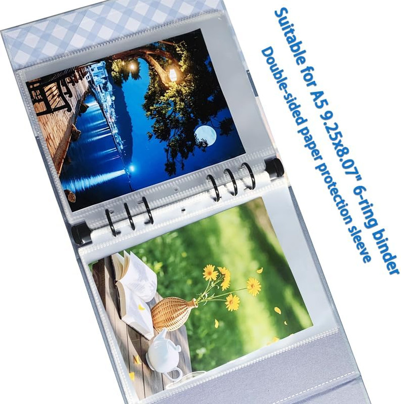 Fits 6×8.5 Photos, Binder Sheet Sleeves for 8.07×9.64 Binder (6/3/2 Ring), 6….