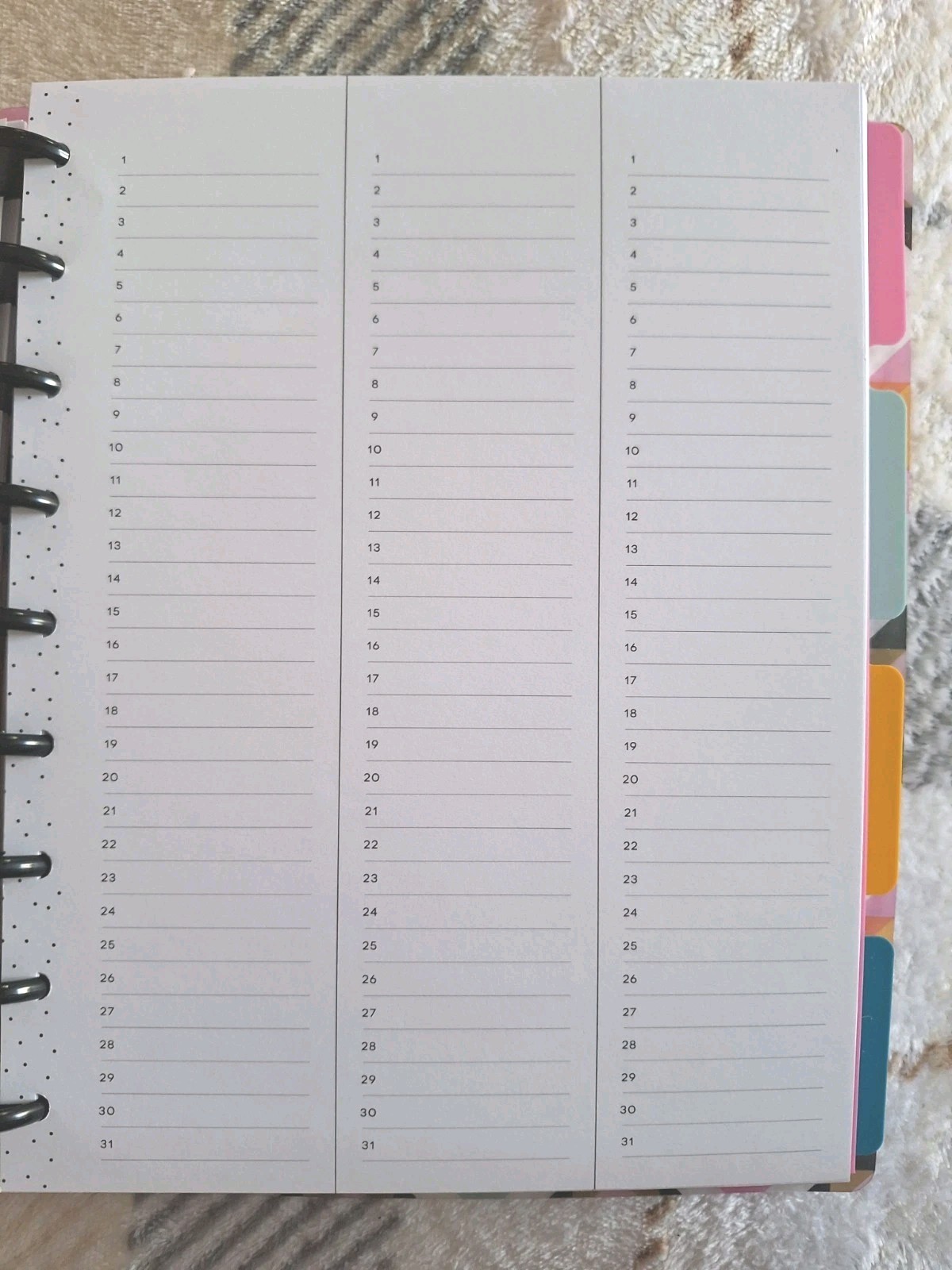 4 month happy planner classic undated Monthly Layout For Plans & Notes